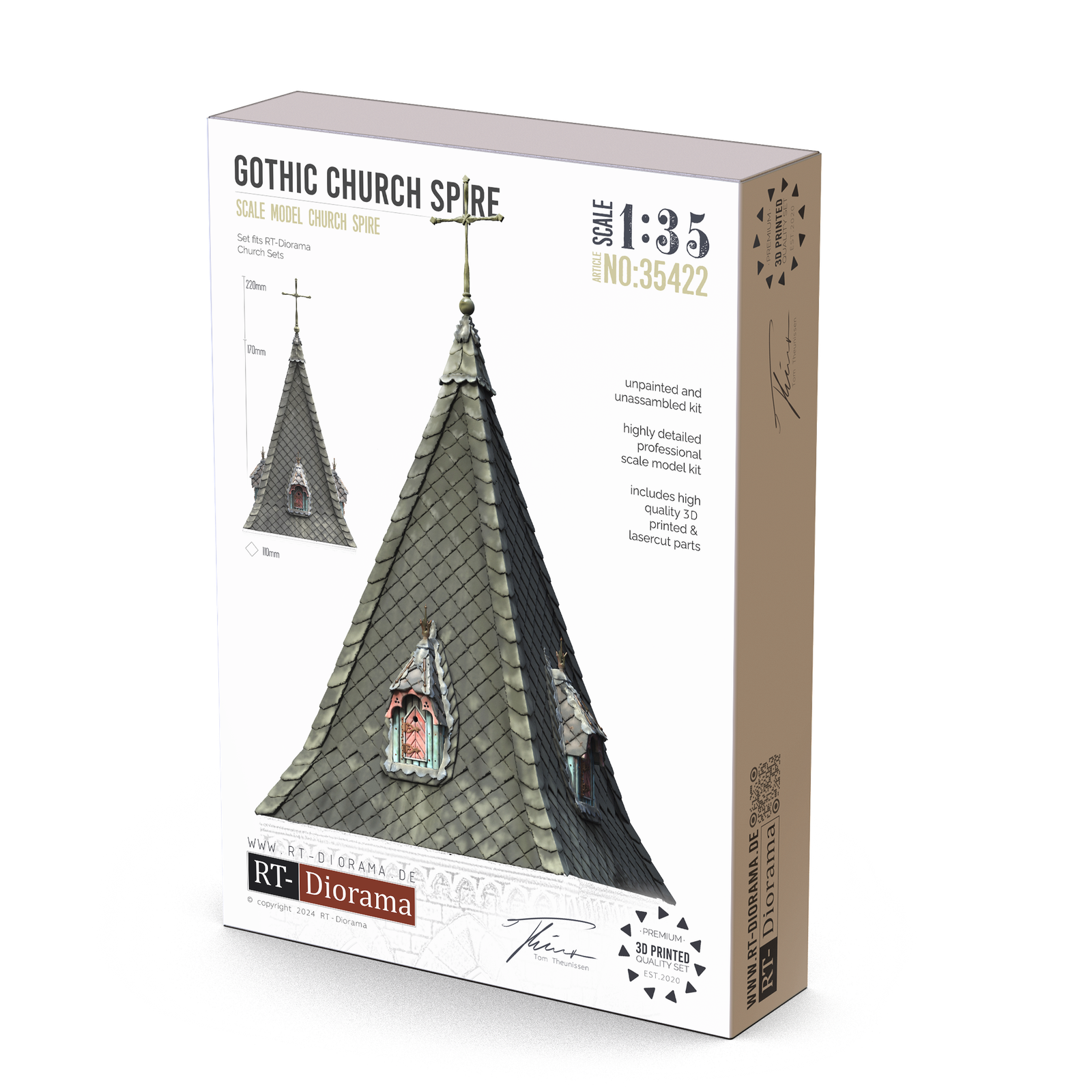 RT Diorama 1/35 Gothic Church Spire - Hobby Sense
