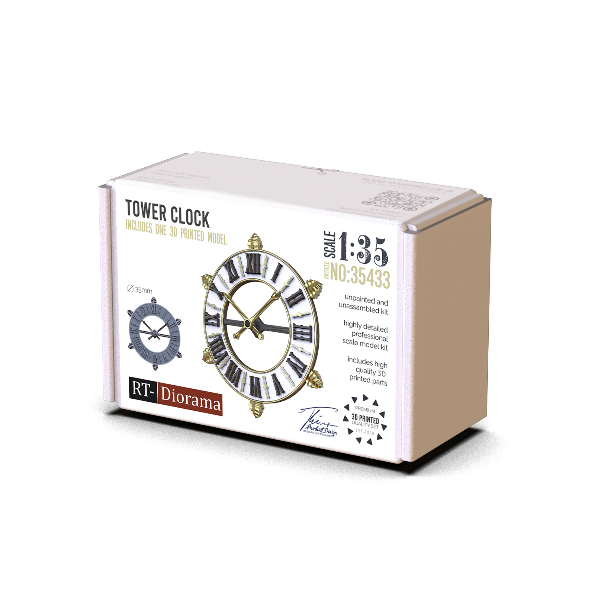 RT Diorama 1/35 Tower Clock - Hobby Sense