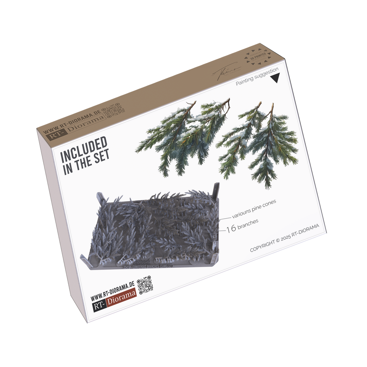 RT Diorama 1/35 Coniferous Branches [Camo Foliage] - Hobby Sense