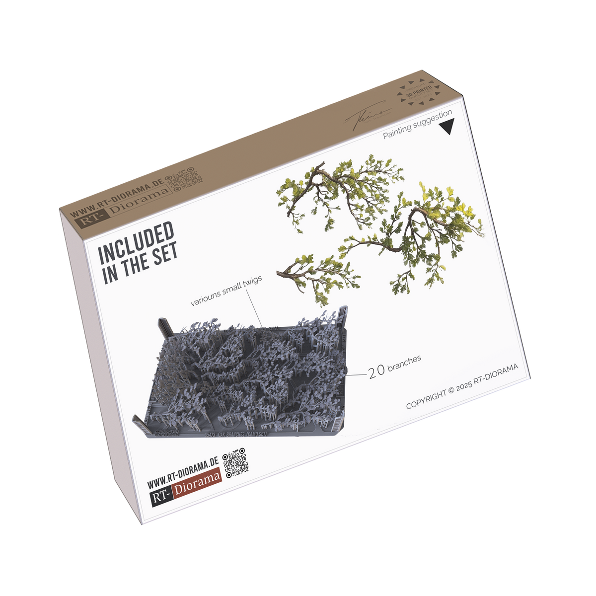 RT Diorama 1/35 Oak Branches [Camo Foliage] - Hobby Sense
