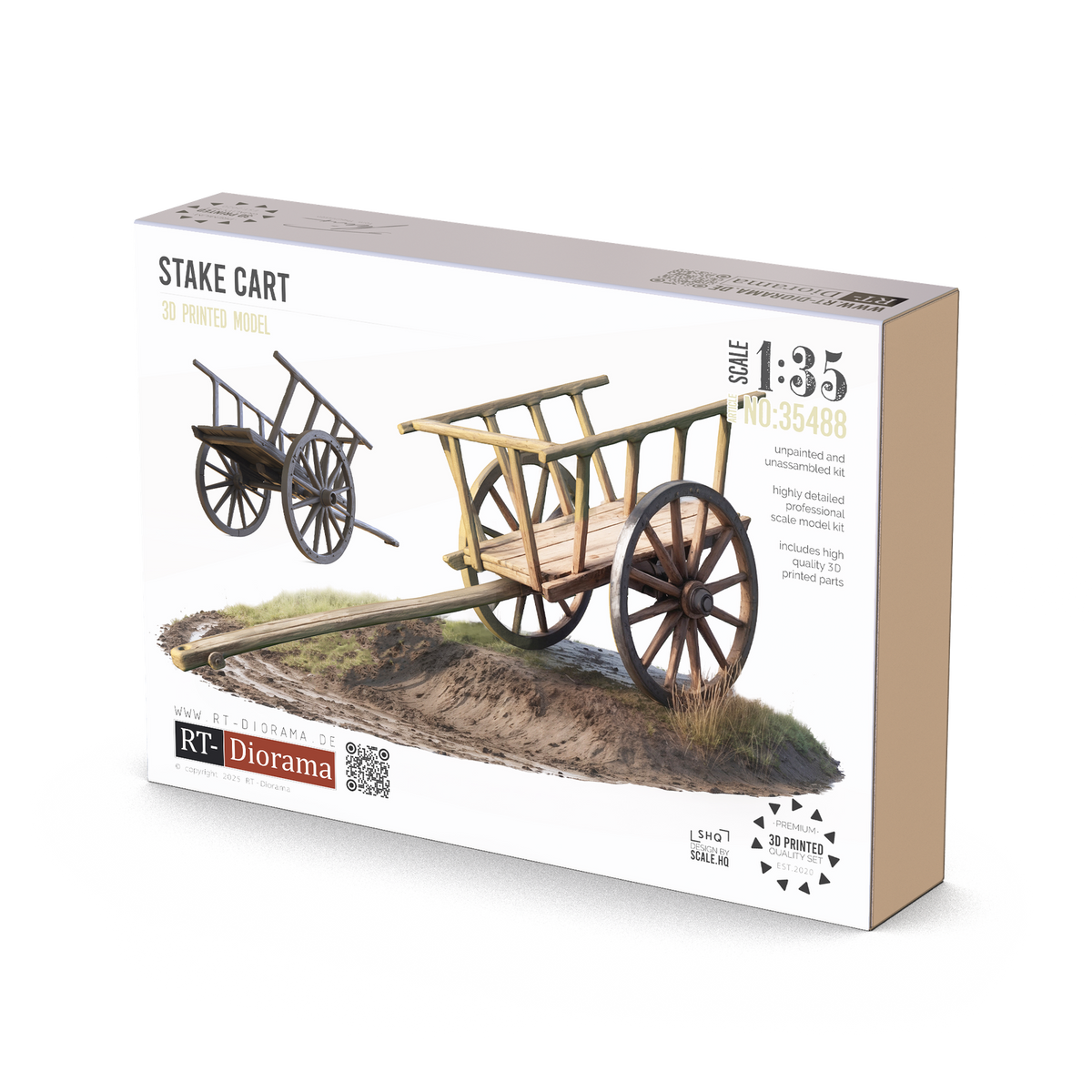 RT Diorama 1/35 Stake Cart - Hobby Sense