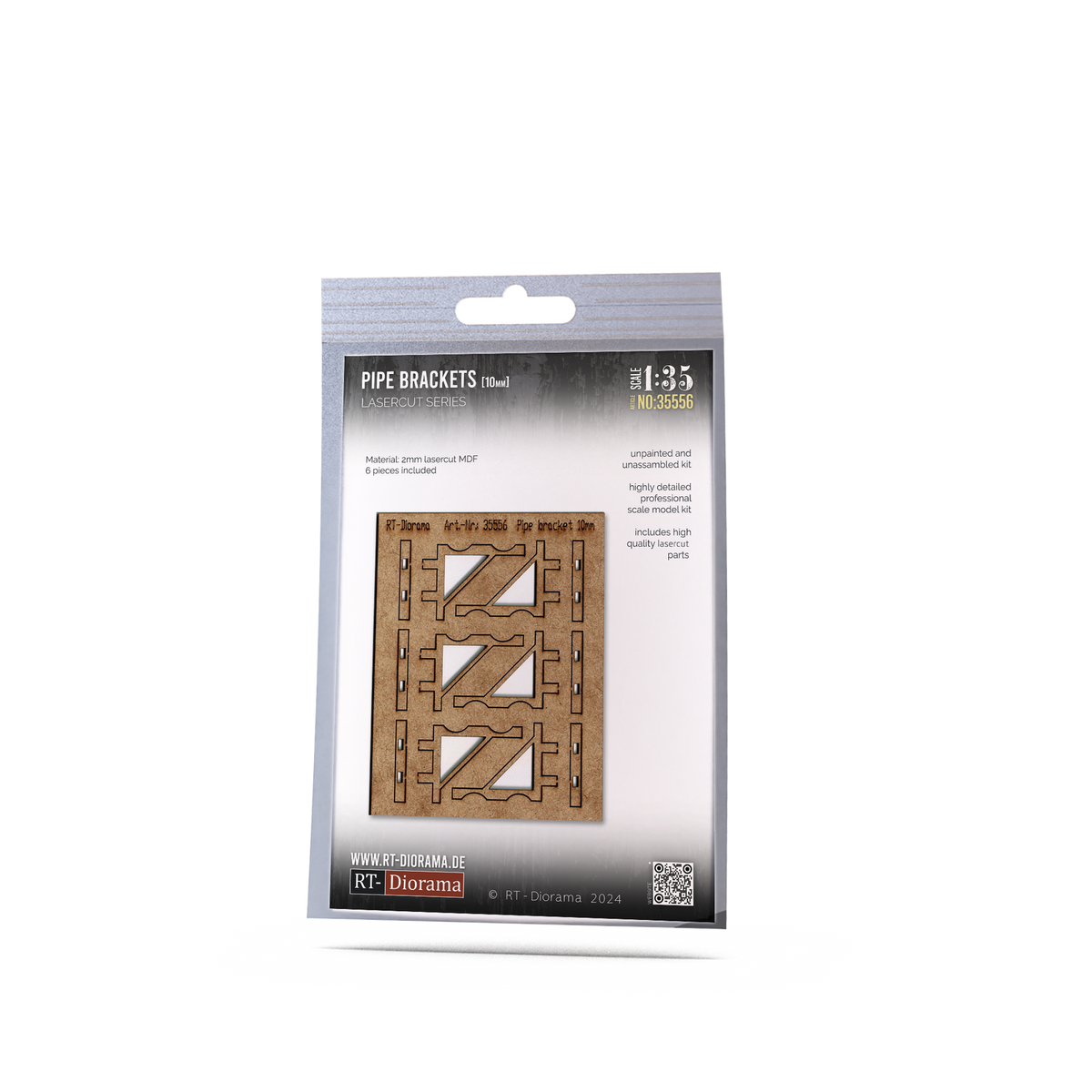 RT Diorama 1/35 Pipe Bracket 10mm (6 pieces) - Hobby Sense