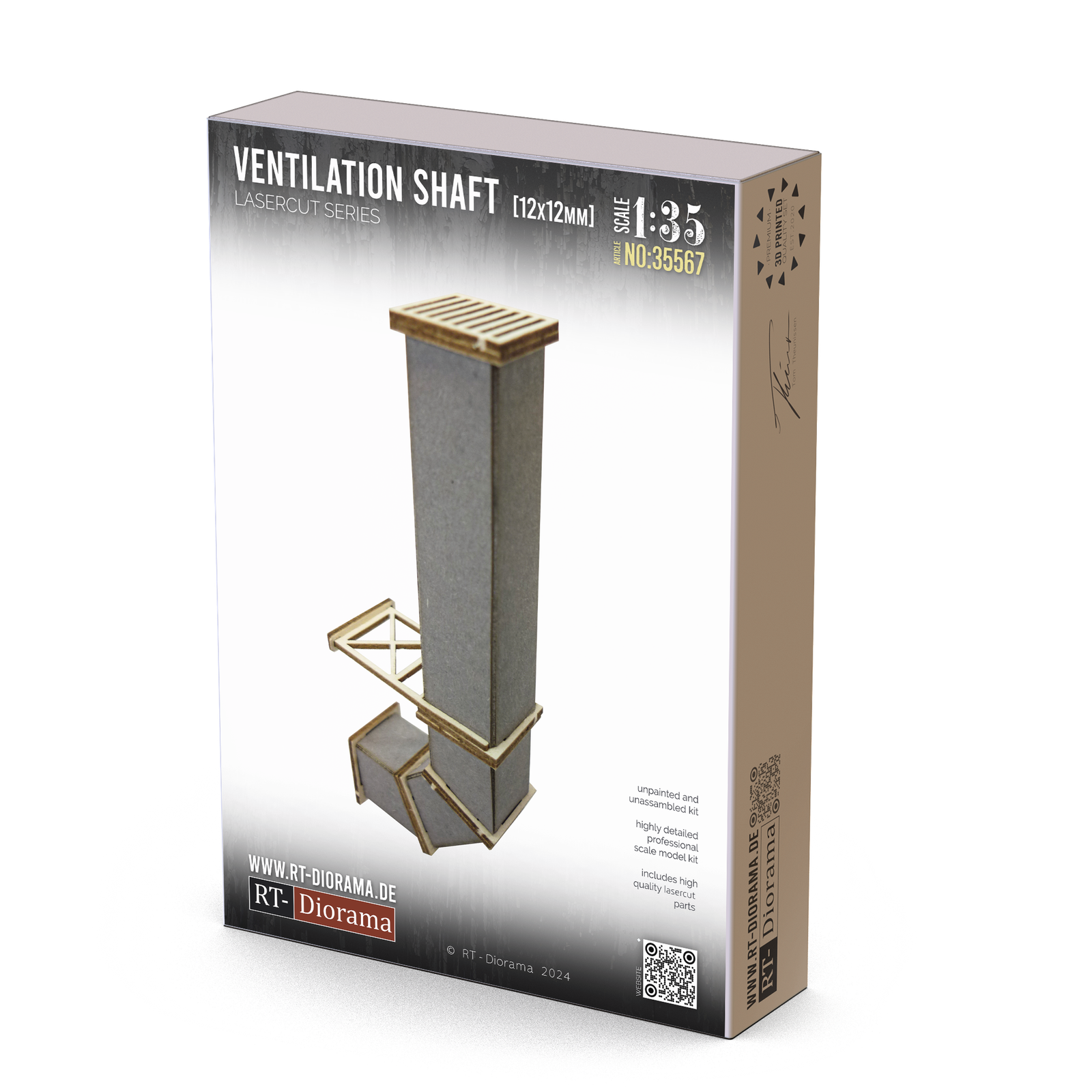 RT Diorama 1/35 Ventilation Shaft 12x12mm - Hobby Sense