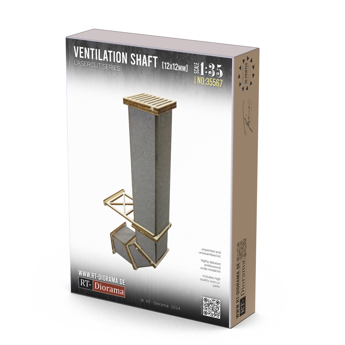 RT Diorama 1/35 Ventilation Shaft 12x12mm - Hobby Sense