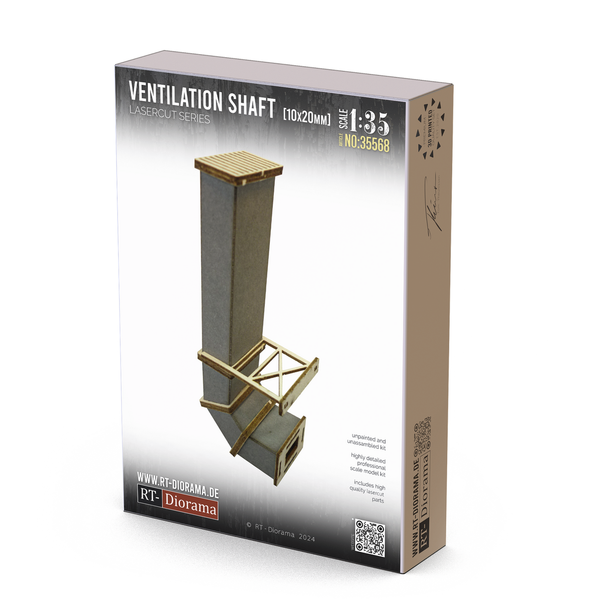 RT Diorama 1/35 Ventilation Shaft 10x20mm - Hobby Sense