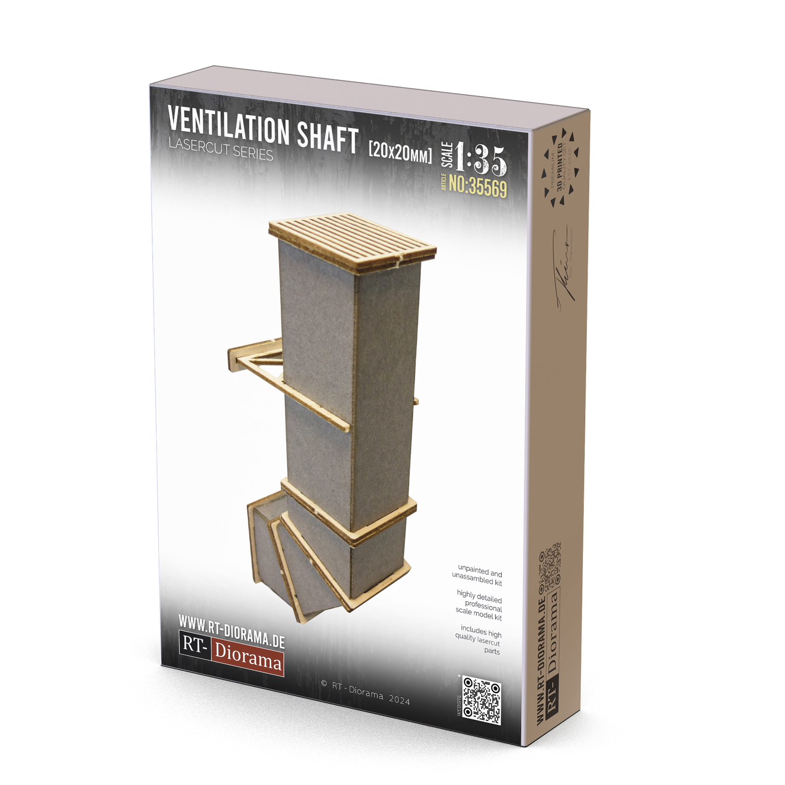 RT Diorama 1/35 Ventilation Shaft 20x20mm - Hobby Sense