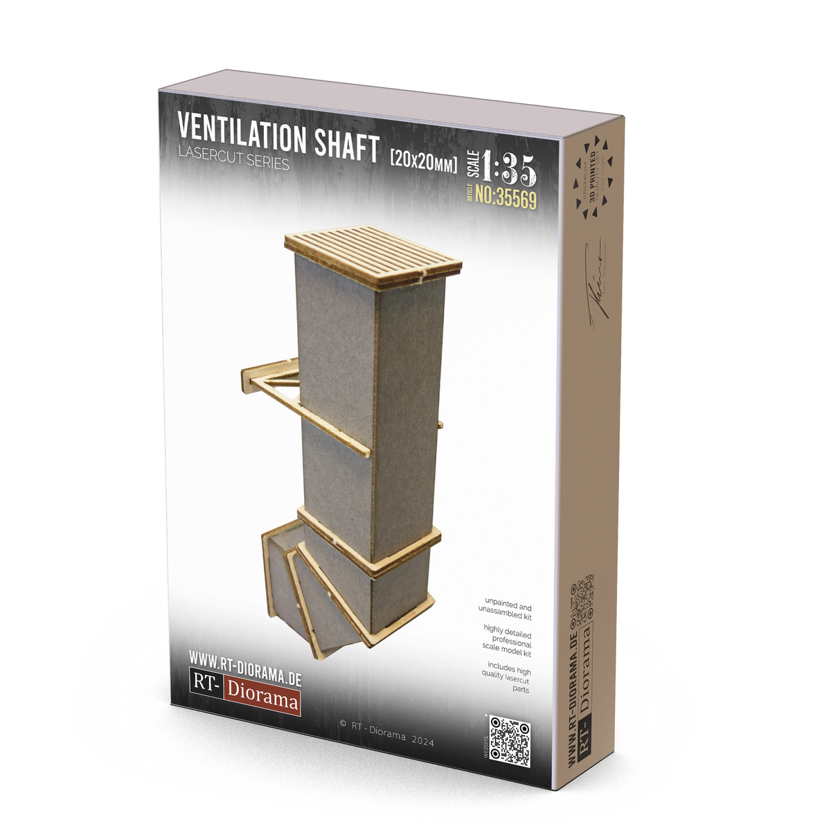 RT Diorama 1/35 Ventilation Shaft 20x20mm - Hobby Sense