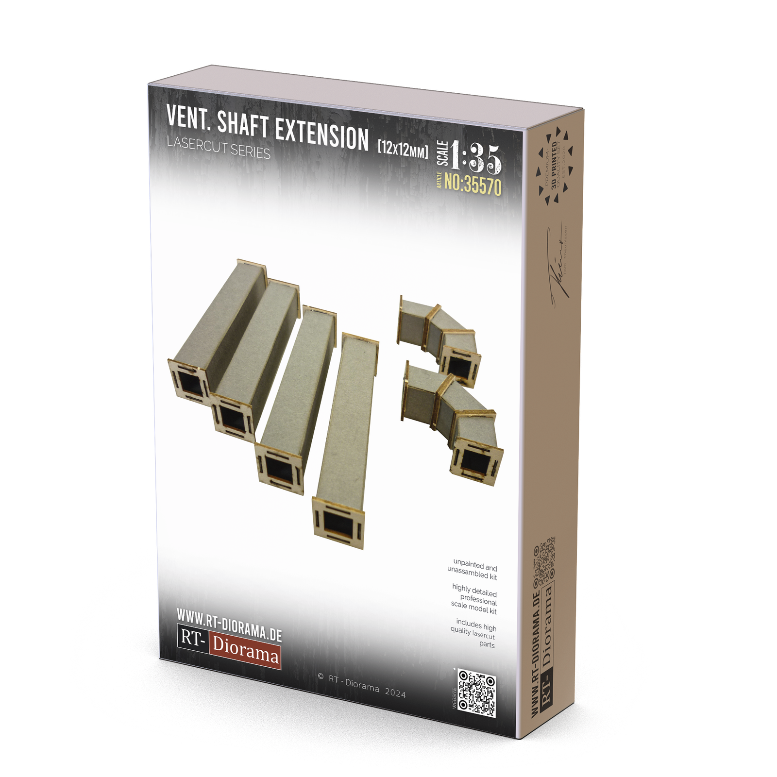 RT Diorama 1/35 Ventilation Shaft 12x12mm Expansion - Hobby Sense