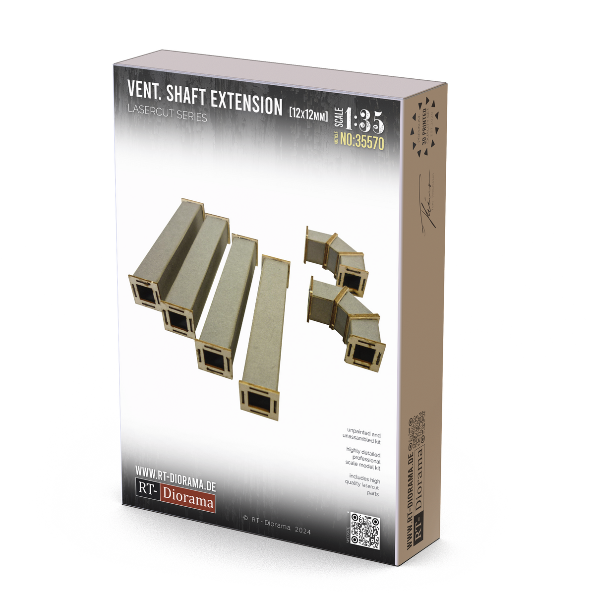 RT Diorama 1/35 Ventilation Shaft 12x12mm Expansion - Hobby Sense