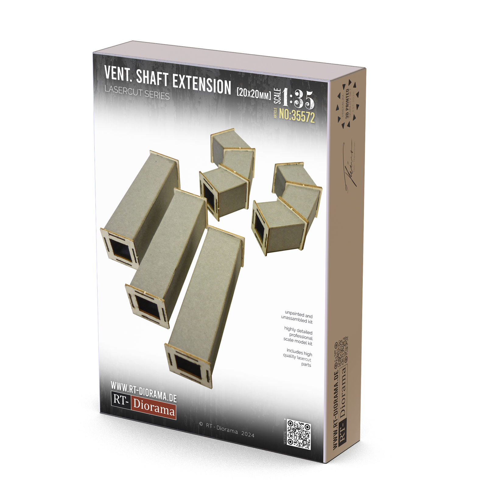 RT Diorama 1/35 Ventilation Shaft 20x20mm Expansion - Hobby Sense