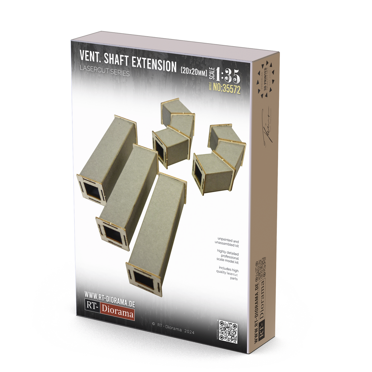 RT Diorama 1/35 Ventilation Shaft 20x20mm Expansion - Hobby Sense