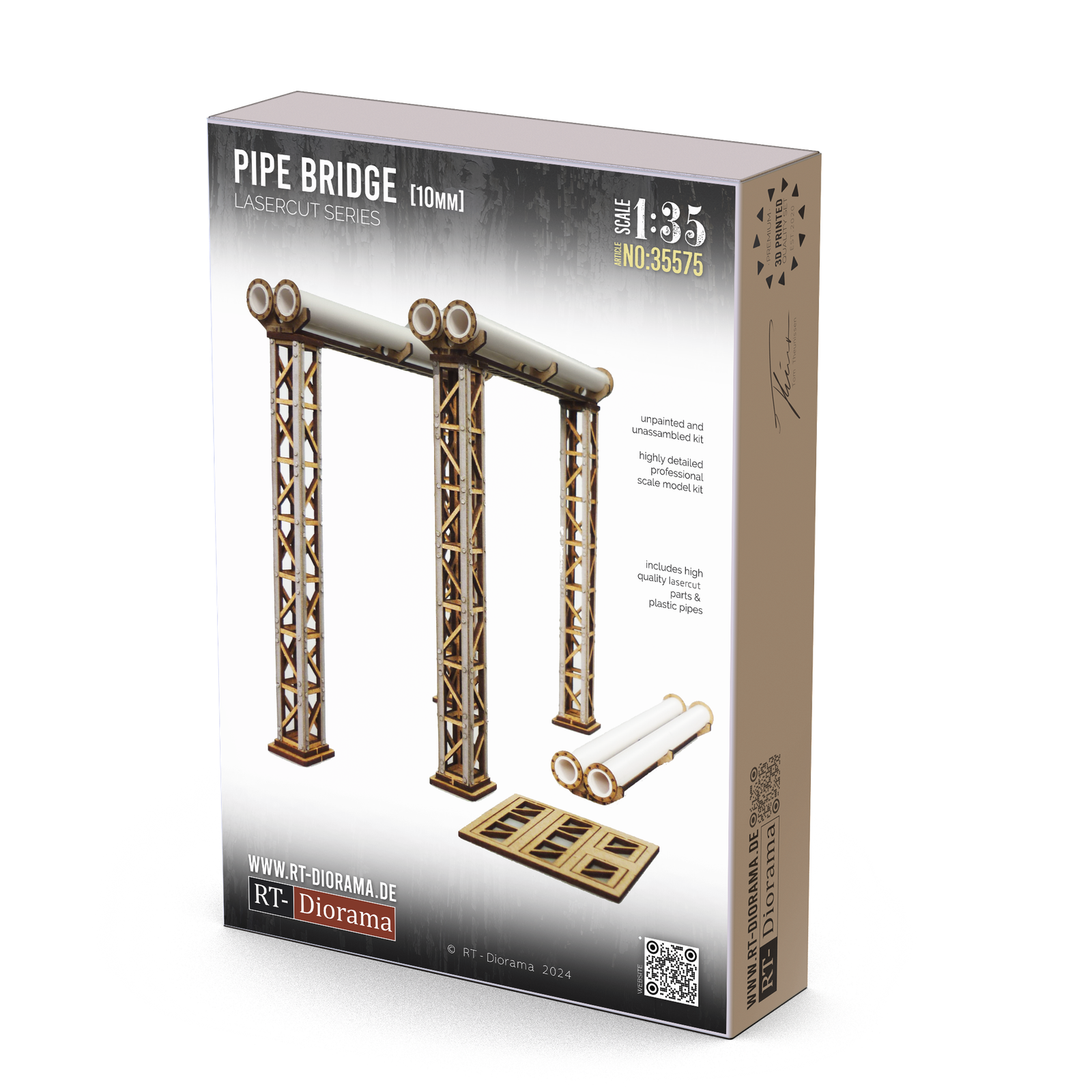 RT Diorama 1/35 Pipe Bridge 10mm - Hobby Sense