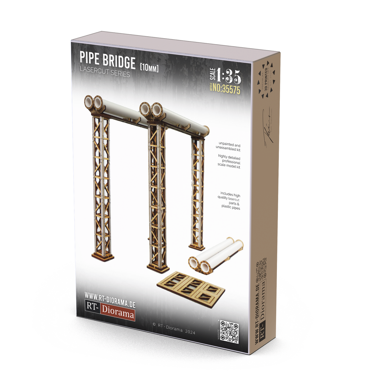 RT Diorama 1/35 Pipe Bridge 10mm - Hobby Sense