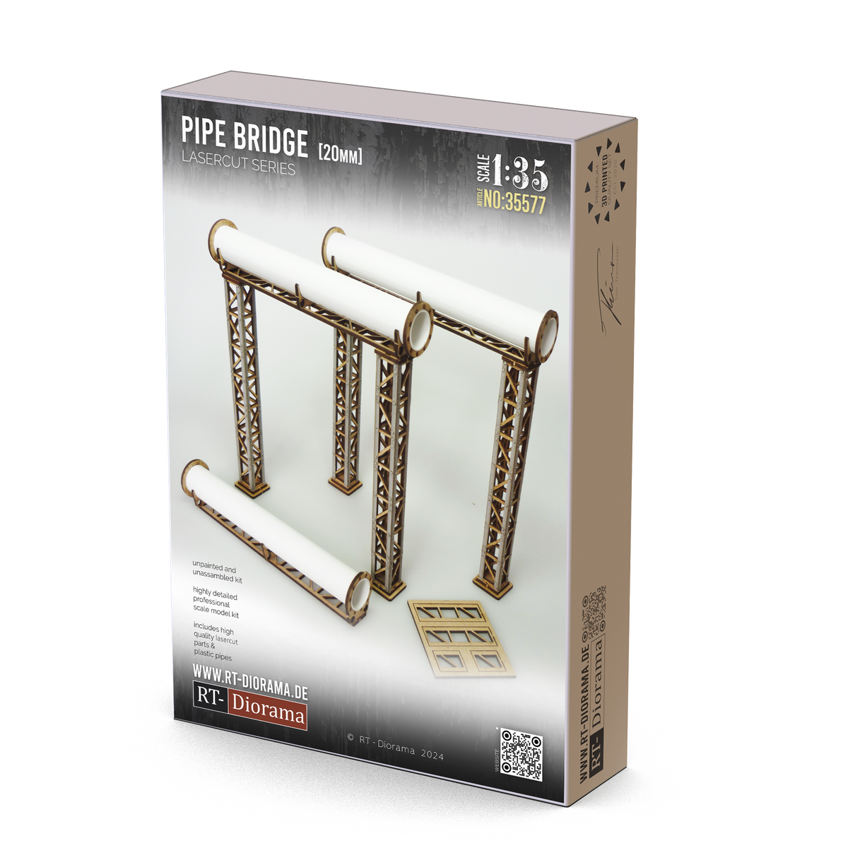 RT Diorama 1/35 Pipe Bridge 20mm - Hobby Sense
