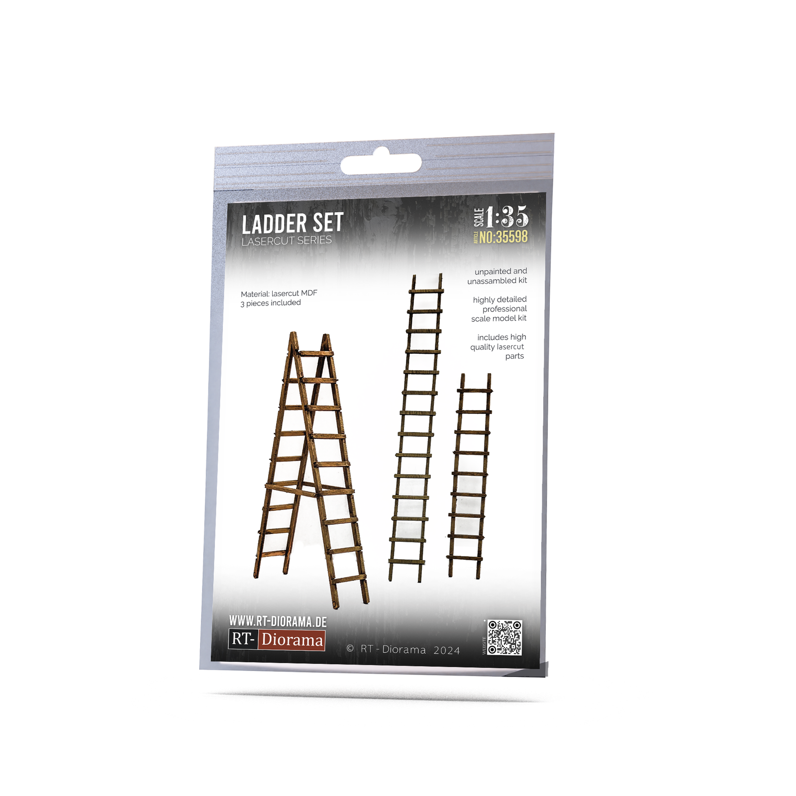 RT Diorama 1/35 Ladder Set (3 pieces) - Hobby Sense