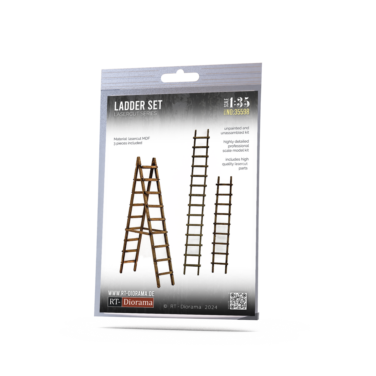 RT Diorama 1/35 Ladder Set (3 pieces) - Hobby Sense