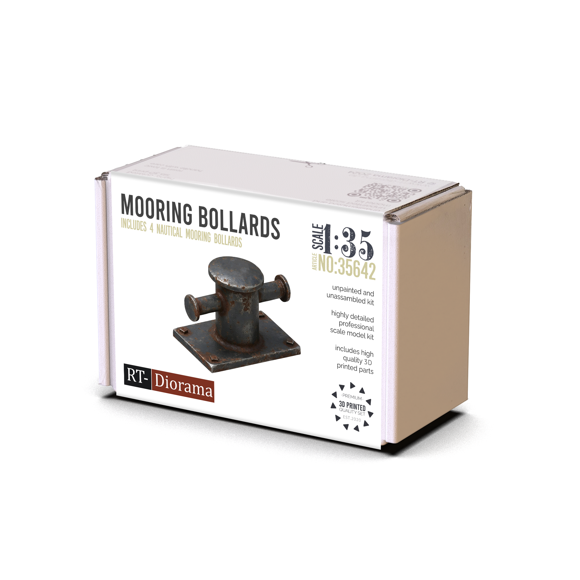 RT Diorama 1/35 Mooring bollard (4pcs.) - Hobby Sense
