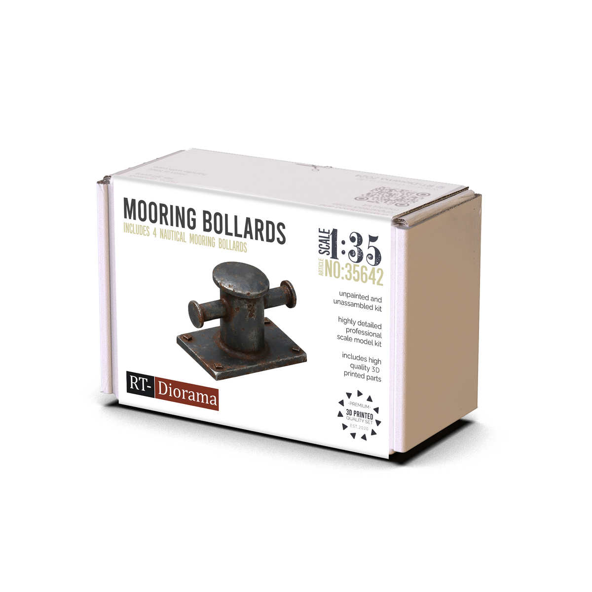 RT Diorama 1/35 Mooring bollard (4pcs.) - Hobby Sense