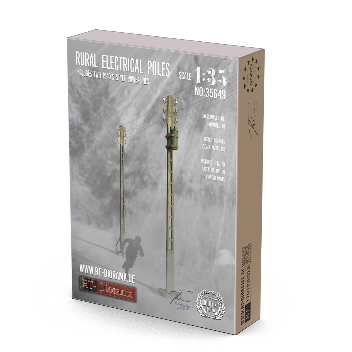 RT Diorama 1/35 Rural Electrical Poles - Hobby Sense