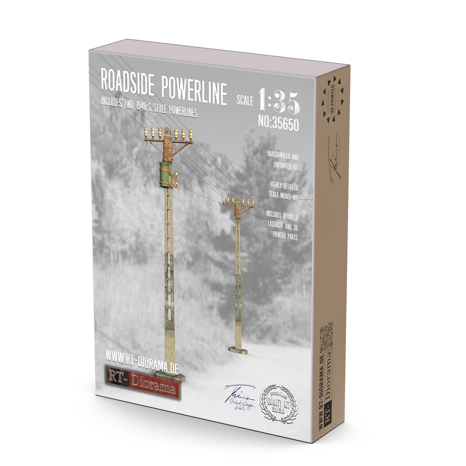 RT Diorama 1/35 Roadside Powerline - Hobby Sense
