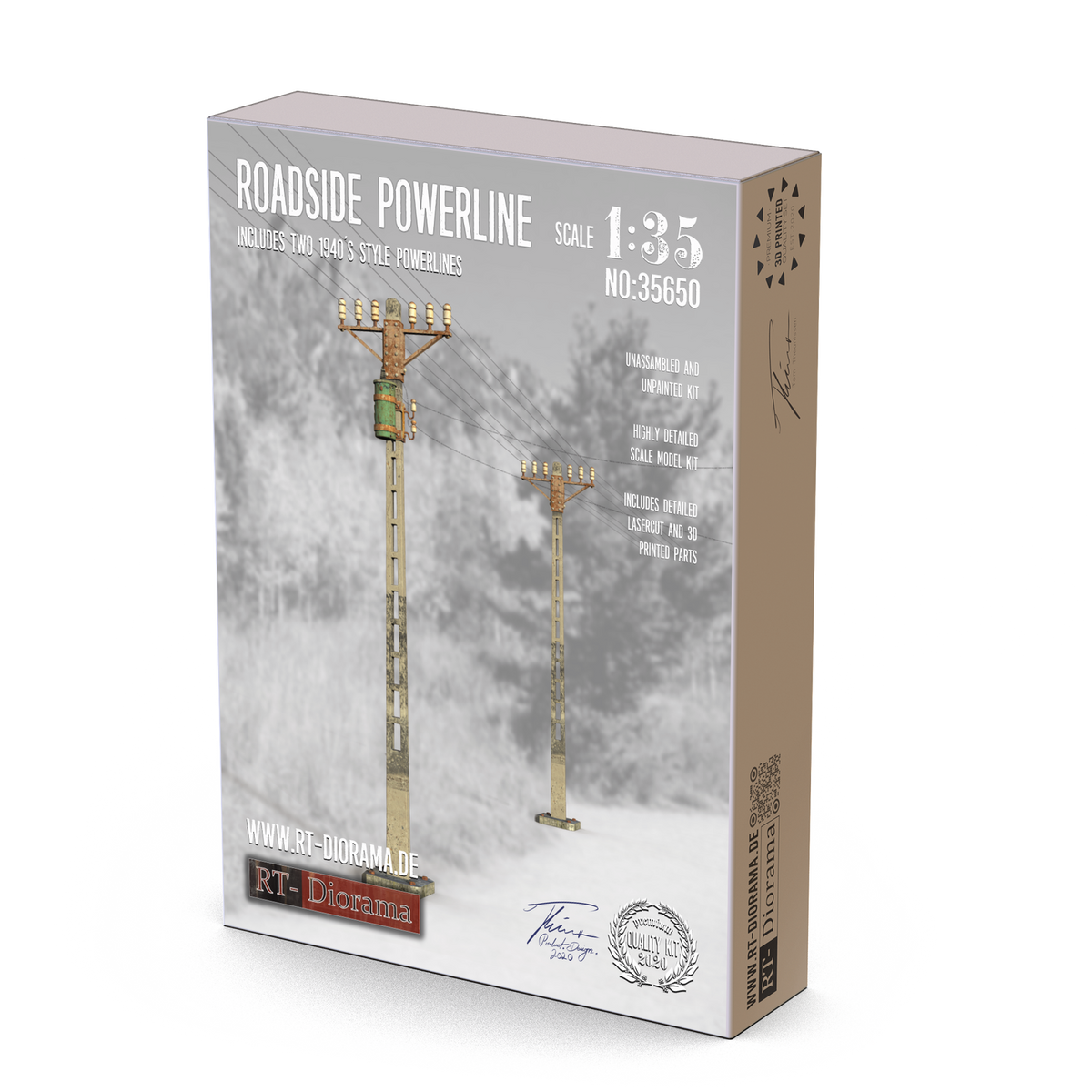 RT Diorama 1/35 Roadside Powerline - Hobby Sense