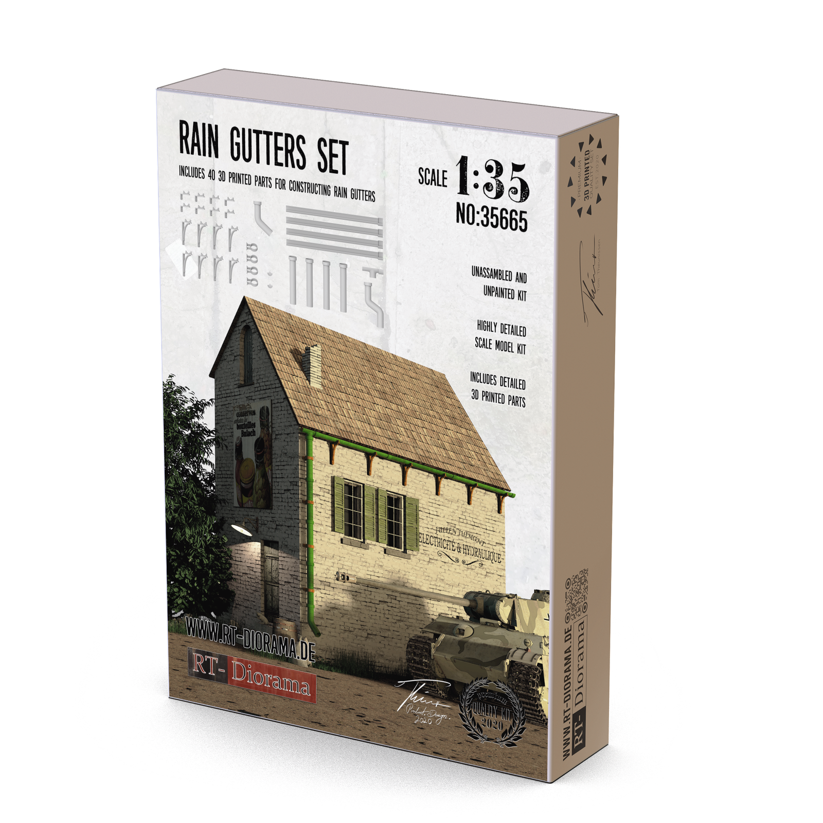 RT Diorama 1/35 Rain Gutters Set - Hobby Sense