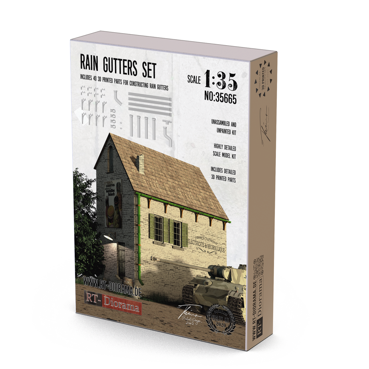 RT Diorama 1/35 Rain Gutters Set - Hobby Sense