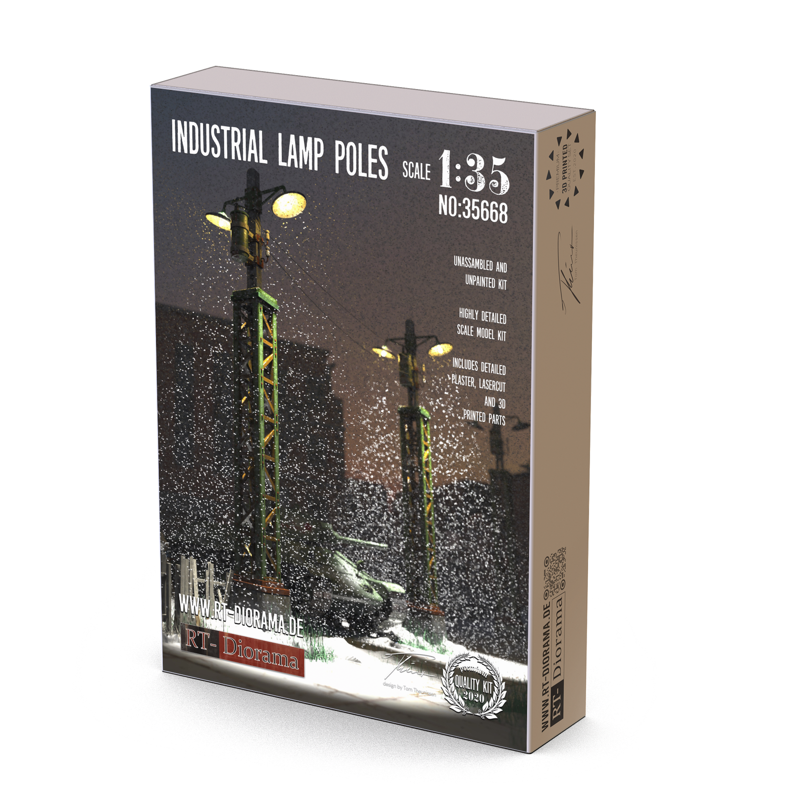 RT Diorama 1/35 Industrial Lamp Poles (2pcs.) - Hobby Sense