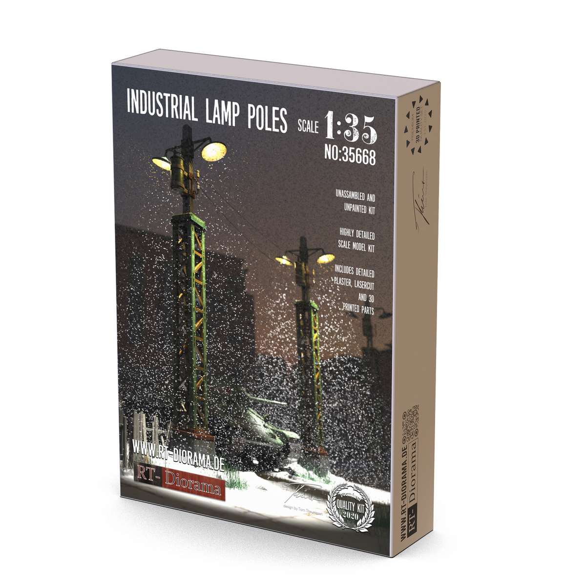 RT Diorama 1/35 Industrial Lamp Poles (2pcs.) - Hobby Sense