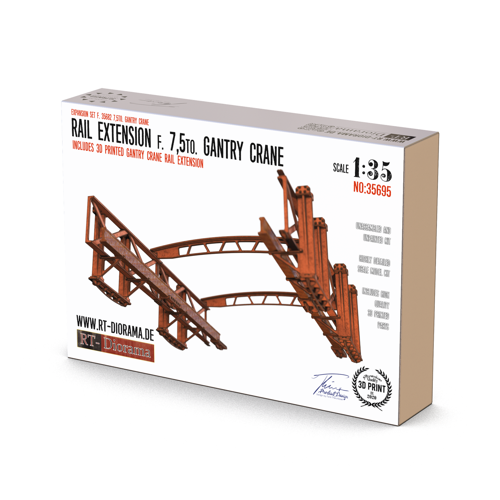 RT Diorama 1/35 Rail Extension f. 7,5to. Gantry Crane - Hobby Sense