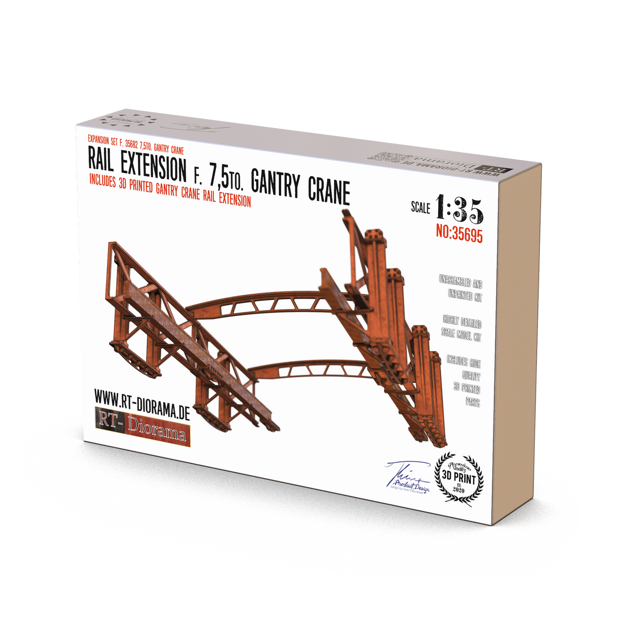 RT Diorama 1/35 Rail Extension f. 7,5to. Gantry Crane - Hobby Sense