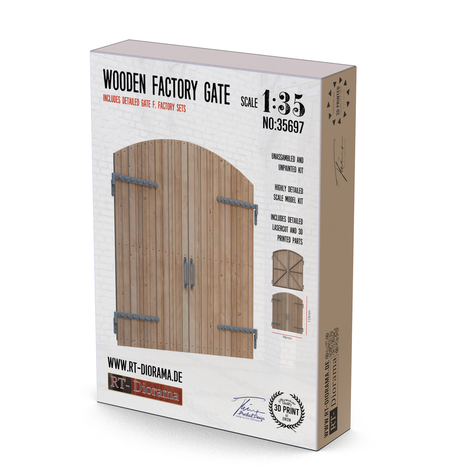 RT Diorama 1/35 Wooden Factory Gate - Hobby Sense