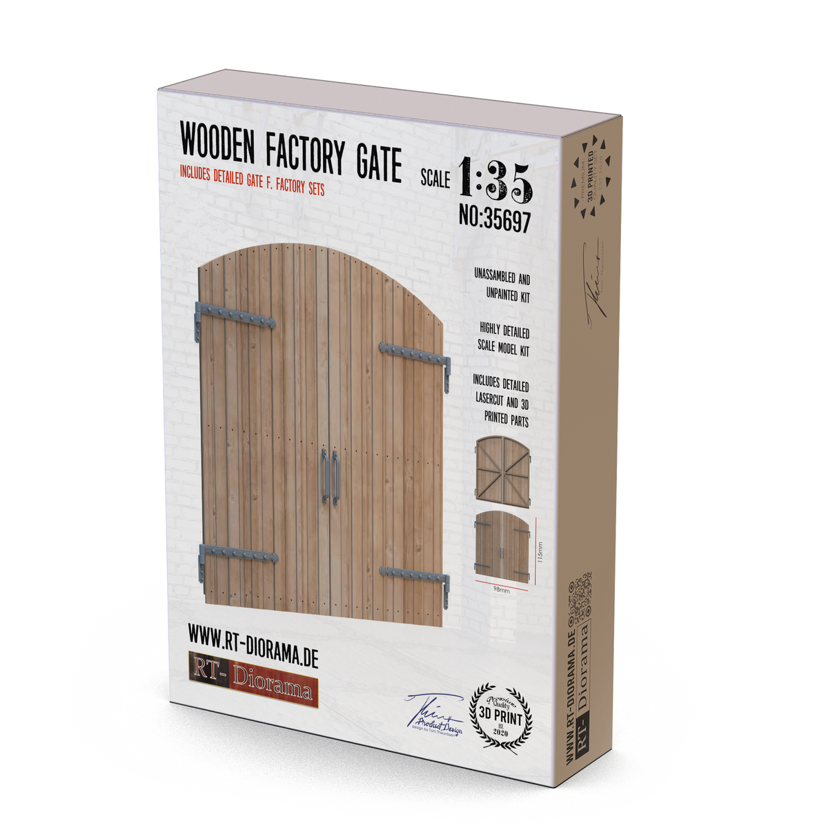 RT Diorama 1/35 Wooden Factory Gate - Hobby Sense