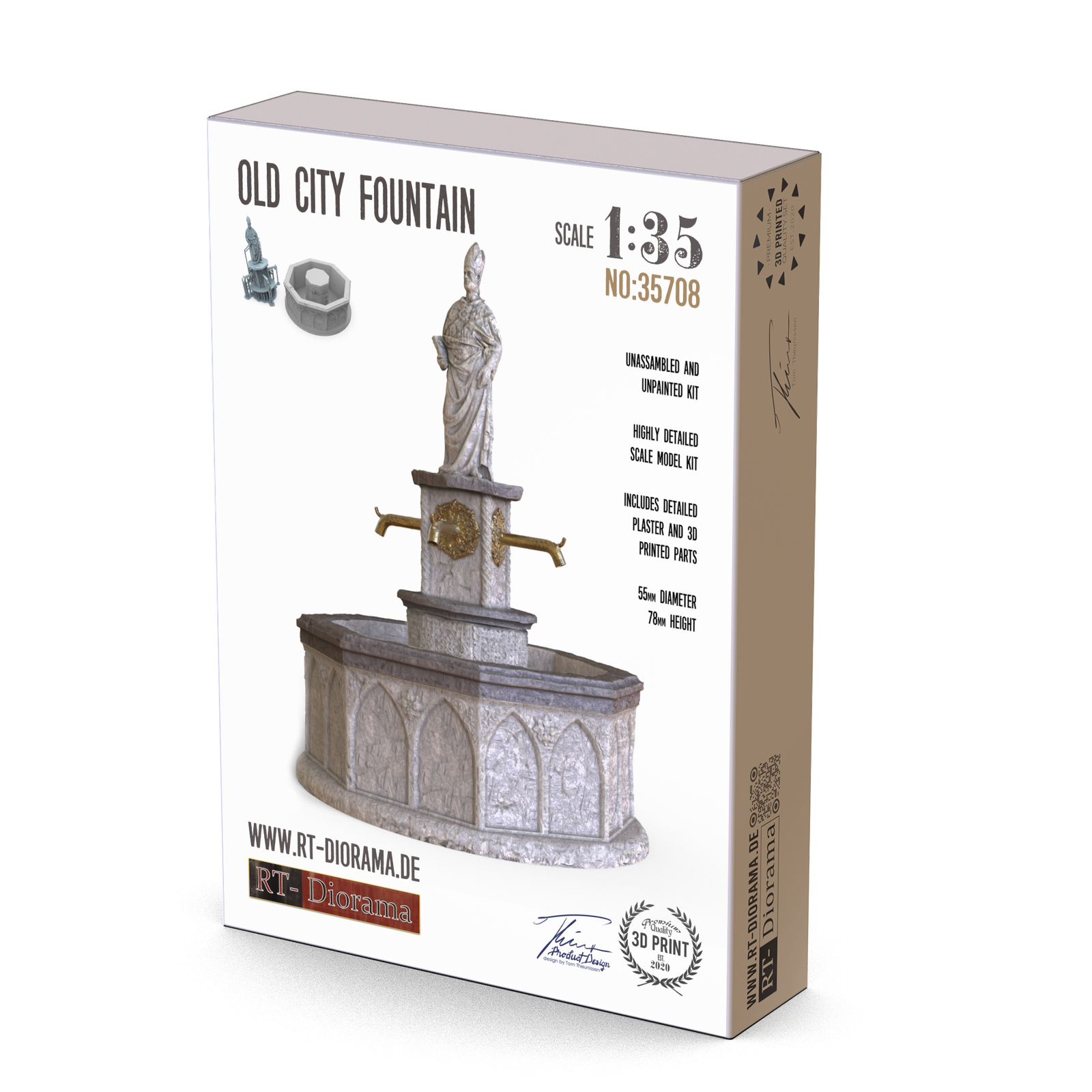 RT Diorama 1/35 Old City Fountain - Hobby Sense