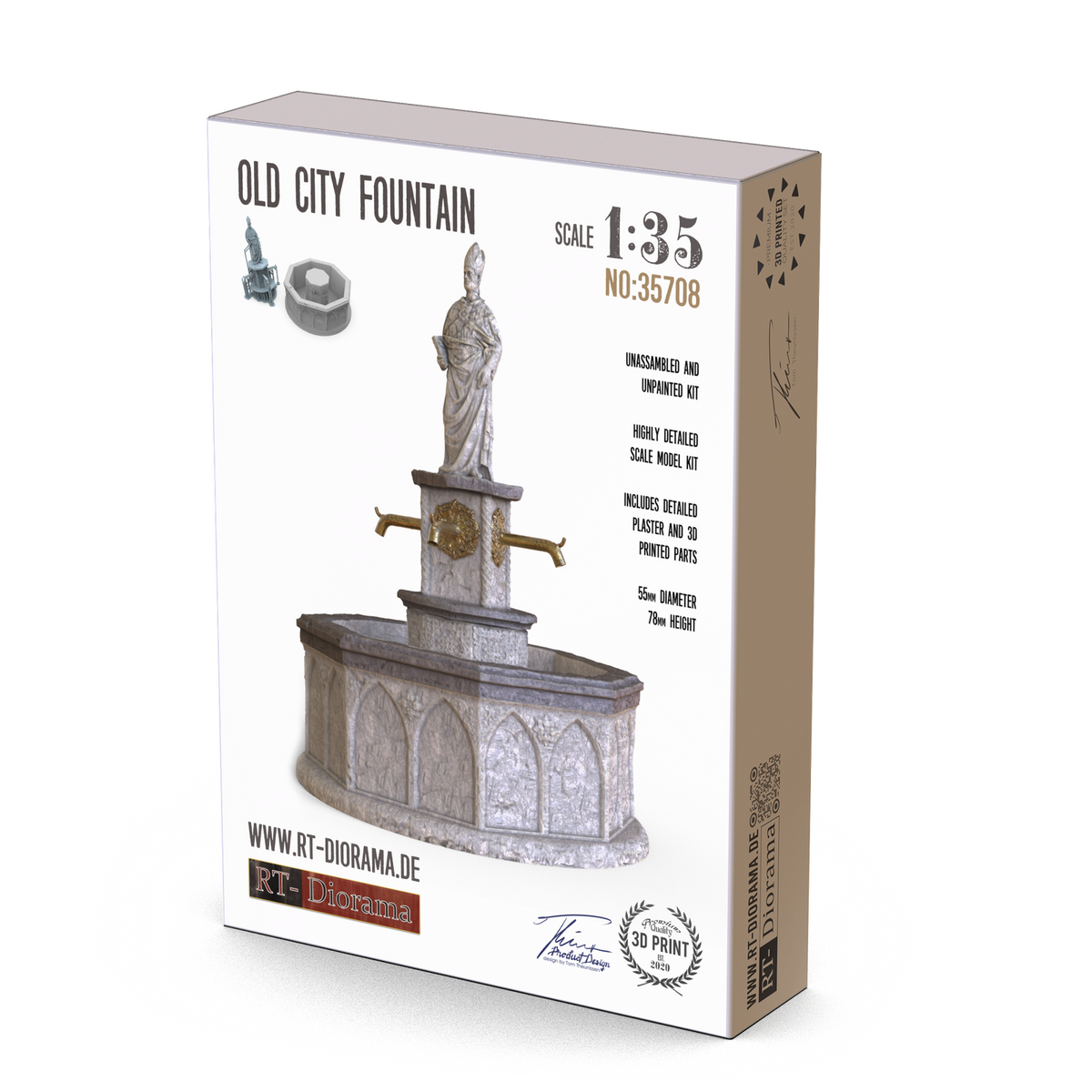 RT Diorama 1/35 Old City Fountain - Hobby Sense