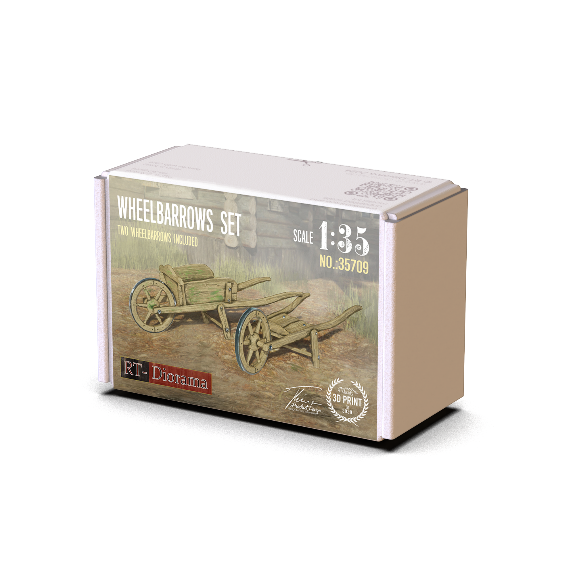 RT Diorama 1/35 Wheelbarrow Set - Hobby Sense