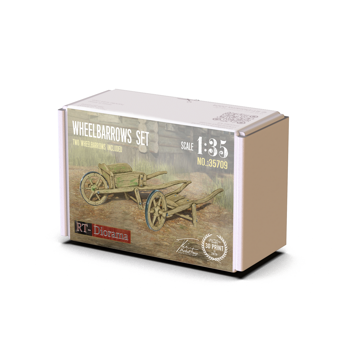 RT Diorama 1/35 Wheelbarrow Set - Hobby Sense