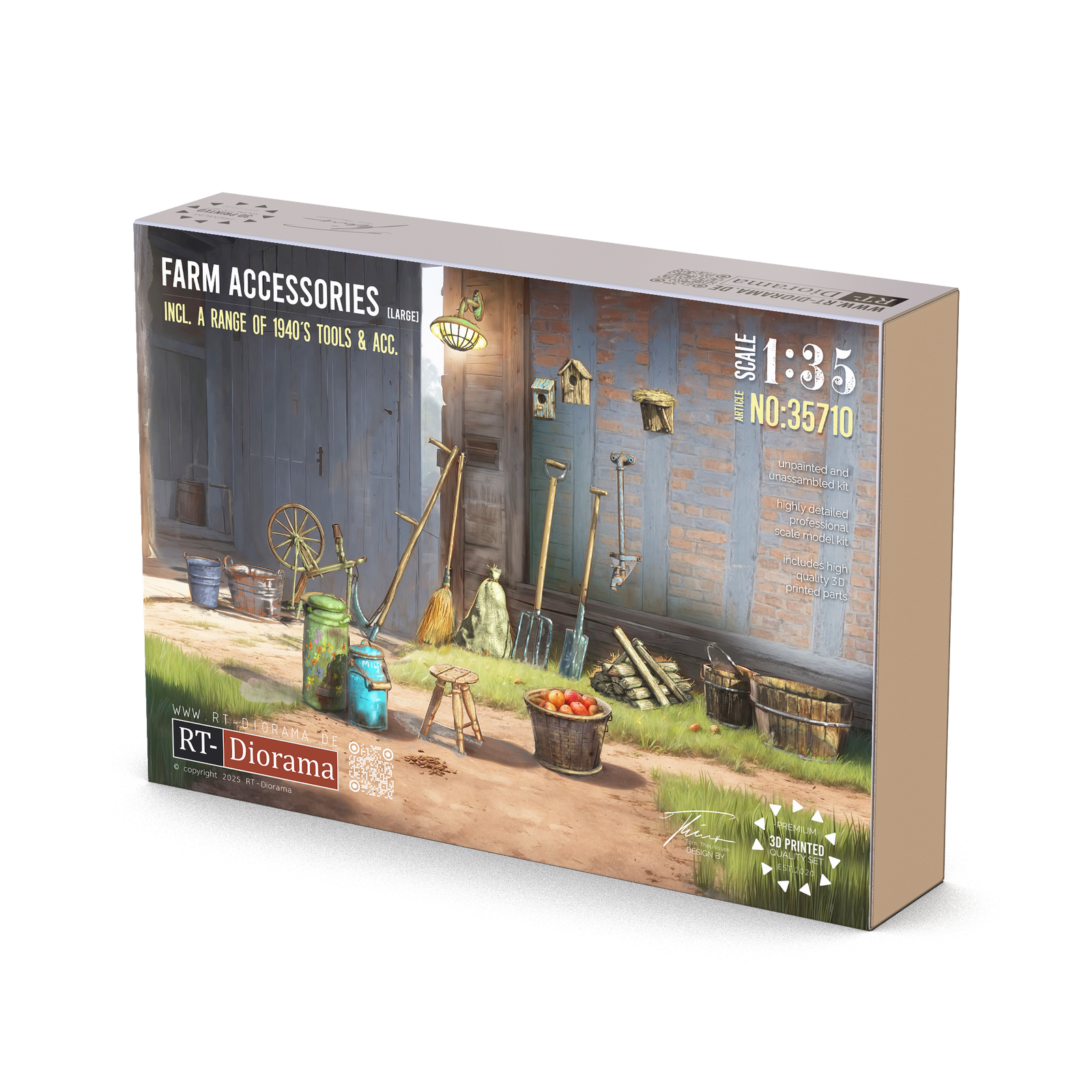 RT Diorama 1/35 Large Farm Accessories Set - Hobby Sense