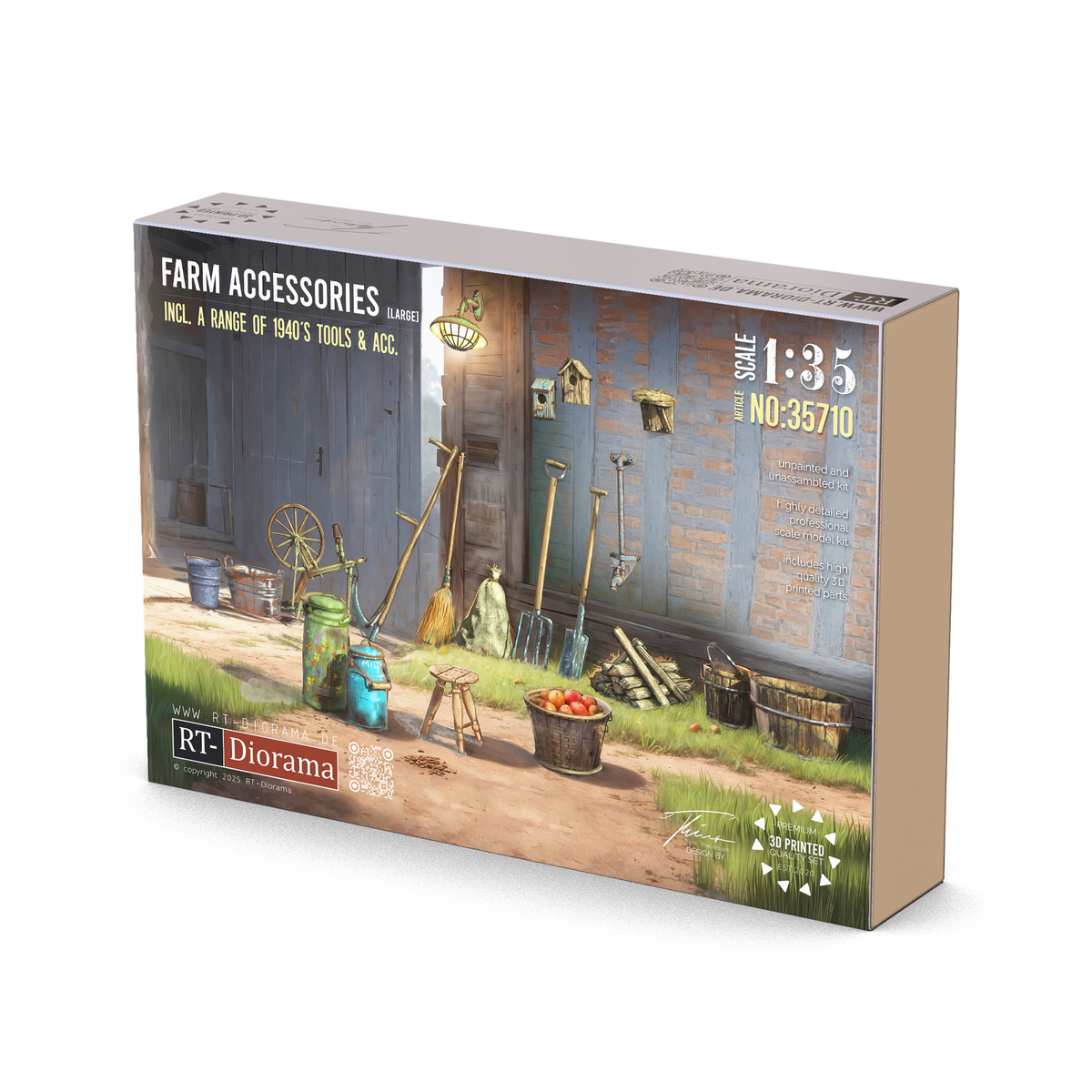 RT Diorama 1/35 Large Farm Accessories Set - Hobby Sense