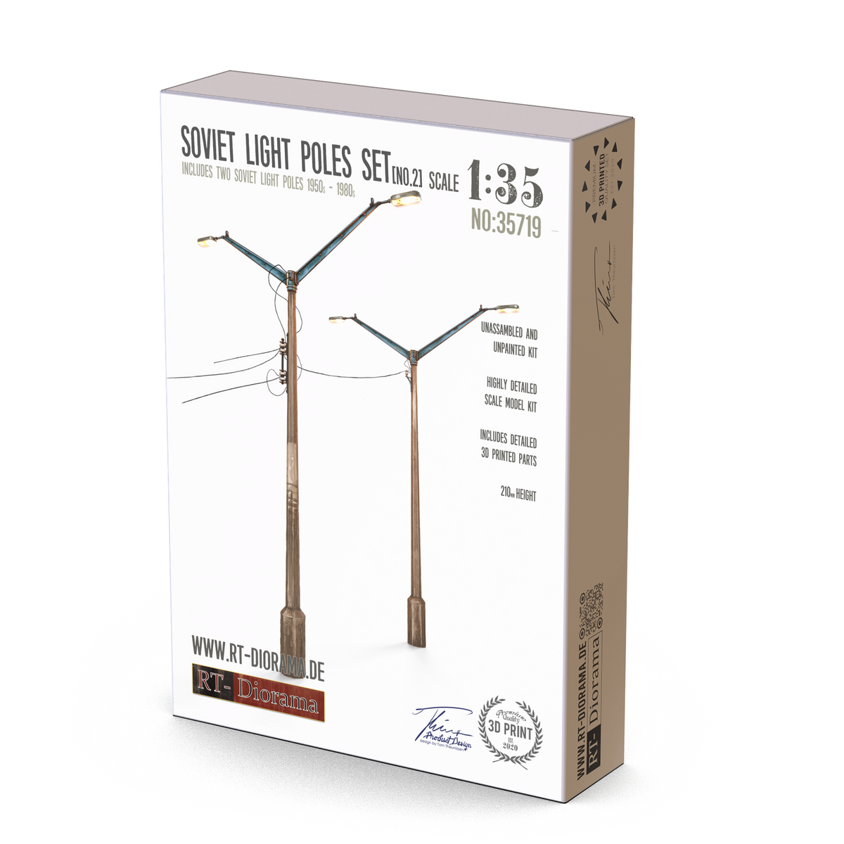 RT Diorama 1/35 Soviet Light Poles Set 1 [1950s-1980s] - Hobby Sense