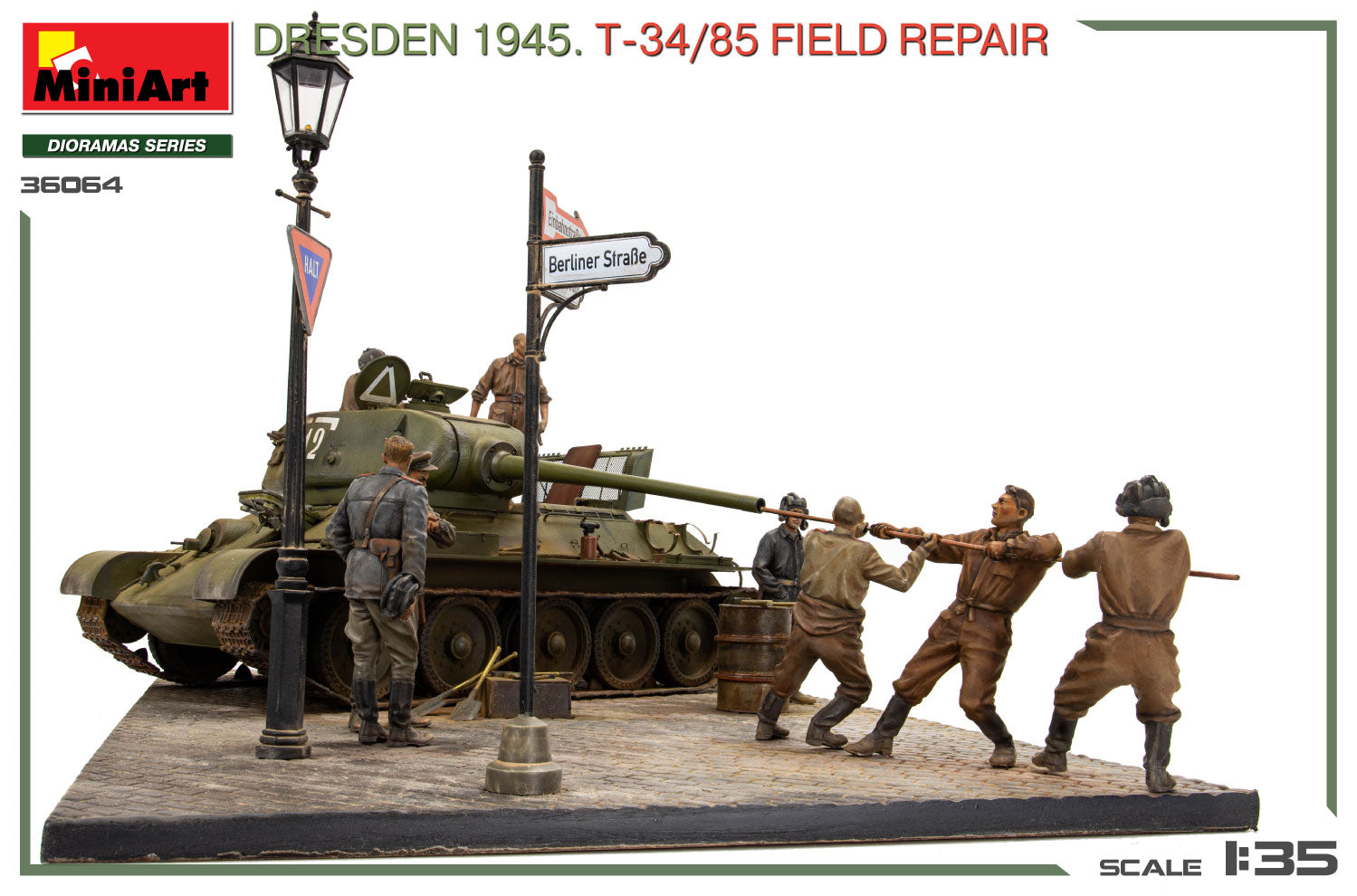 1/35 Dresden 1945. T34/85 Field Repair, Big Set