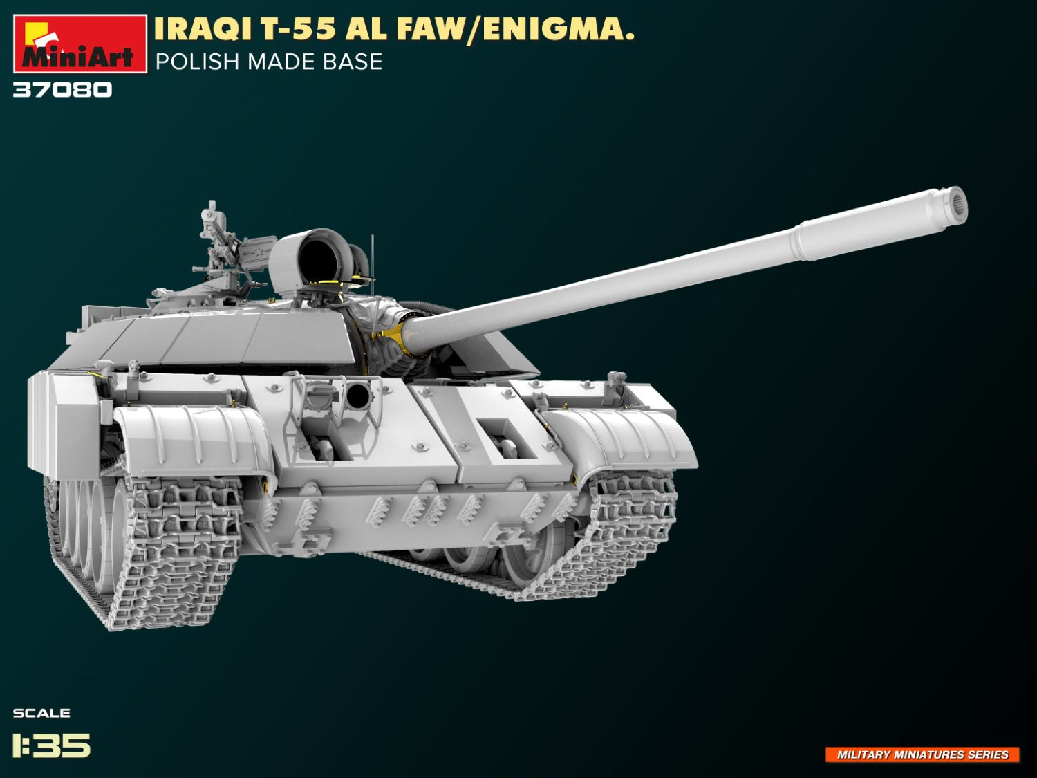 1/35 Iraqi T55 Al Faw/Enigma. Polish Made Base - Hobby Sense