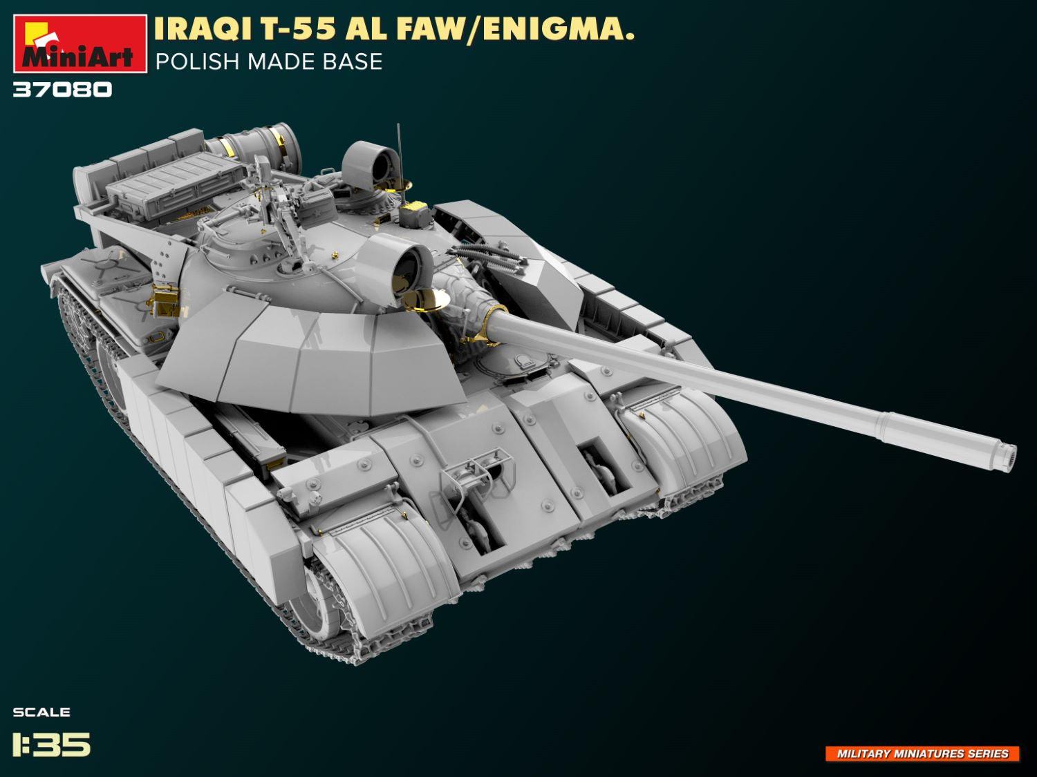 1/35 Iraqi T55 Al Faw/Enigma. Polish Made Base - Hobby Sense