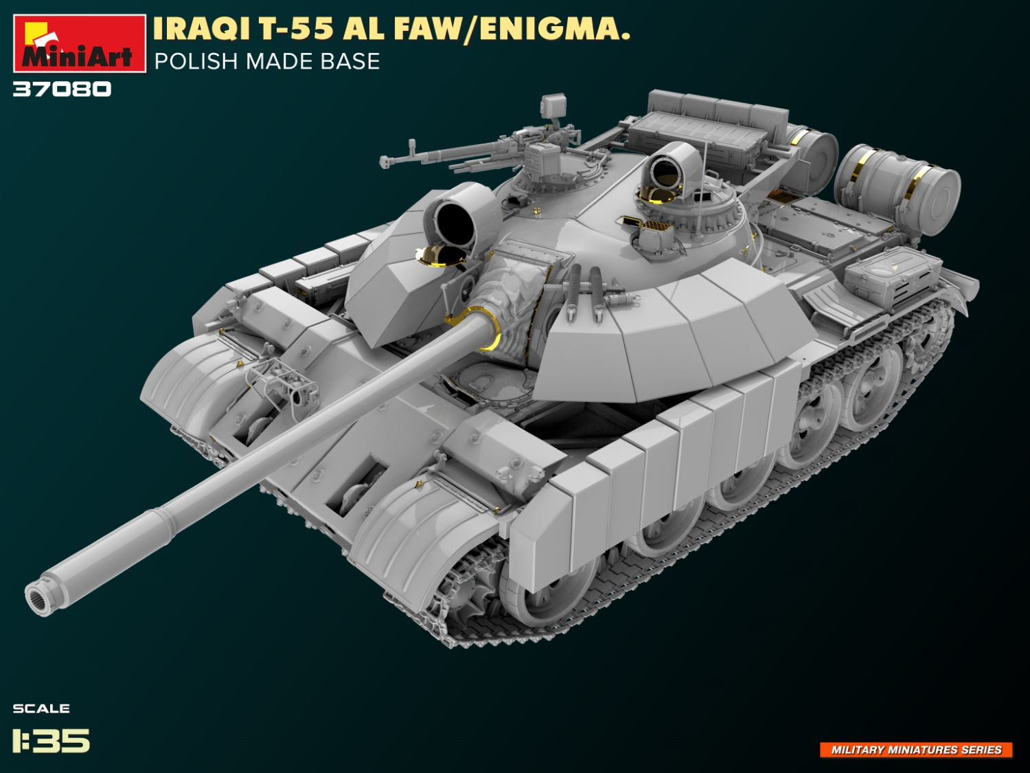1/35 Iraqi T55 Al Faw/Enigma. Polish Made Base - Hobby Sense