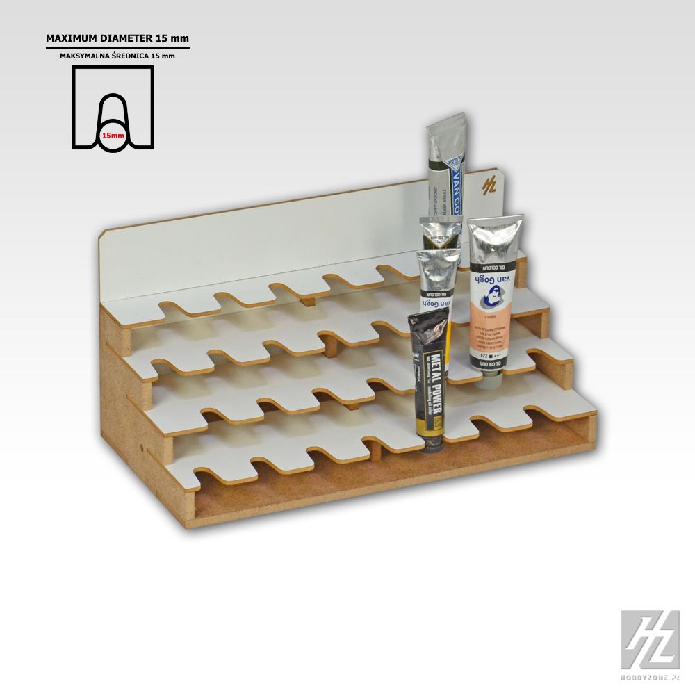 HobbyZone Modular Workshop System Oil Paints Module. Storage module with 28 oblong 15mm slots - Hobby Sense