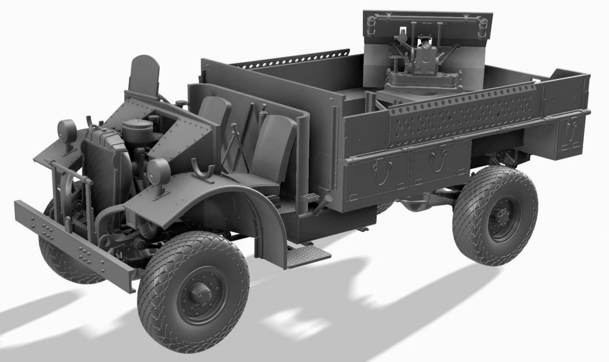 Thunder Model 1/35 LRDG F30 Gun Truck With Ordnance 37mm MKI Bofors Gun, Limited Bonus Edition