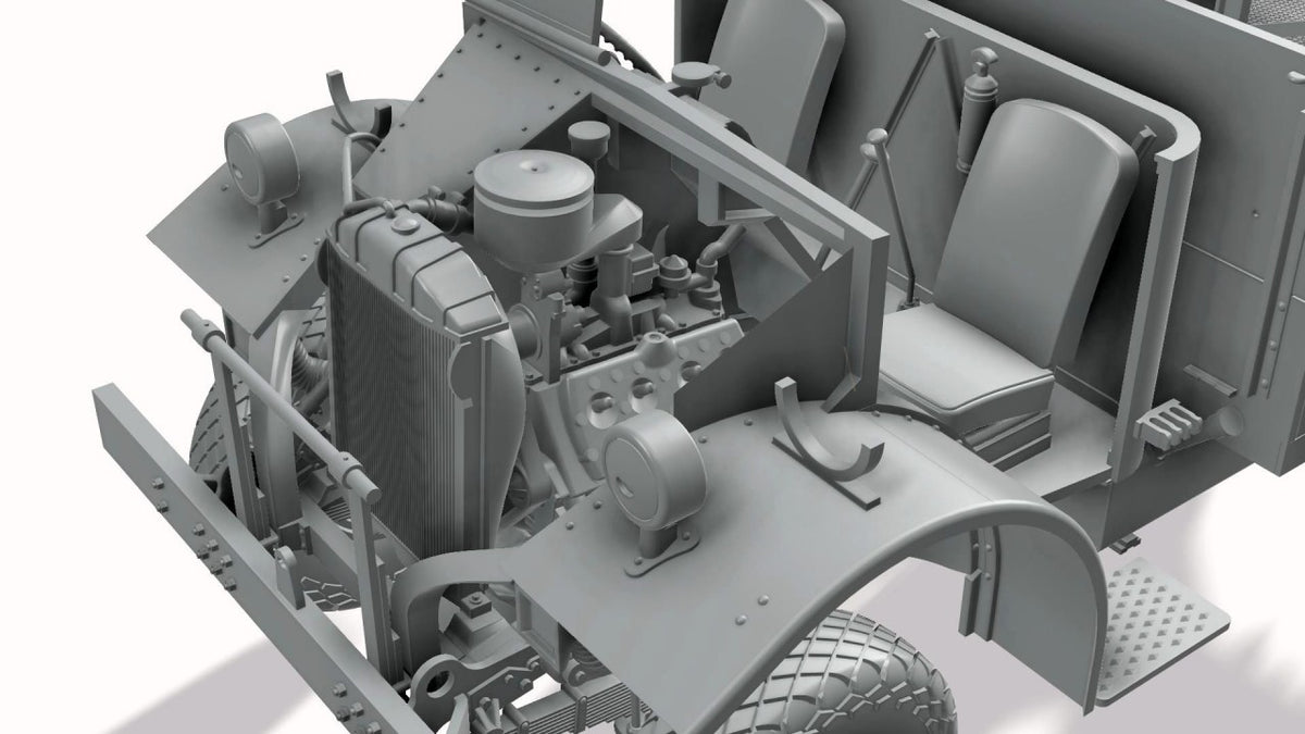 Thunder Model 1/35 LRDG F30 Gun Truck With Ordnance 37mm MKI Bofors Gun, Bonus Edition