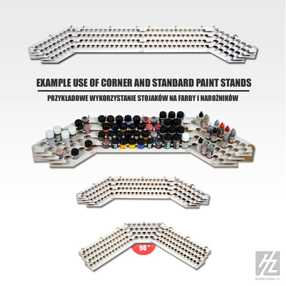 HobbyZone Paint Stand - 36mm with 40 round 36mm slots - Hobby Sense