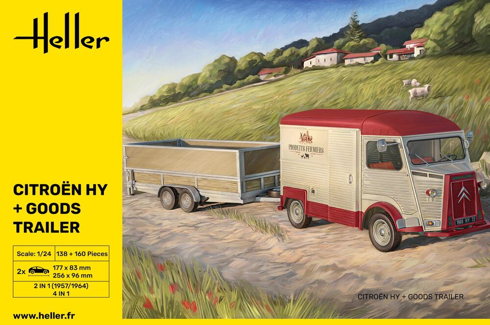 1/24 Citroen HY and Goods Trailer - Hobby Sense