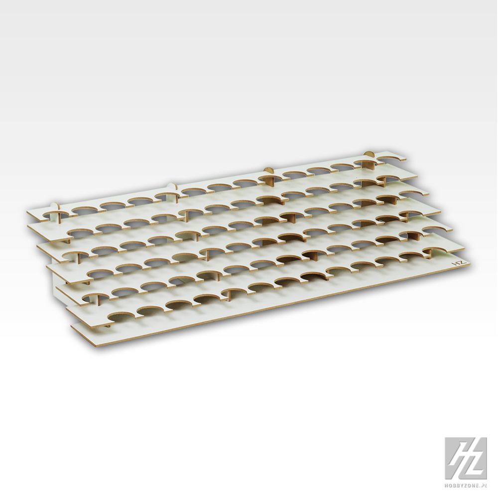 HobbyZone Stands/Racks and Hangers for Paints Large Paint Stand - 36mm with 81 round slots - Hobby Sense